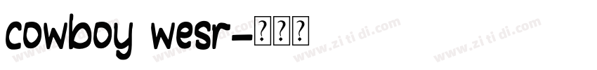 cowboy wesr字体转换